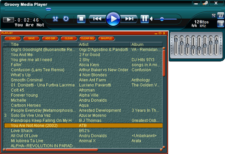 Groovy Media Player is a complex audio player, feature-rich and good-looking.